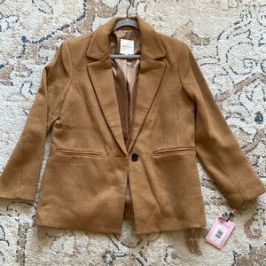 NWT Camel Peacoat Blazer Avec Les Filles